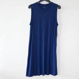 Daily Ritual Dress Large Blue Sleeveless Stretchy Soft New With Tags